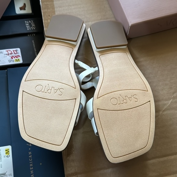 Franco Sarto Effy Sandal in White Leather - Picture 3 of 7